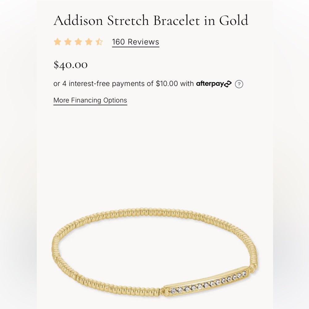 Kendra Scott Addison stretch bracelet in gold